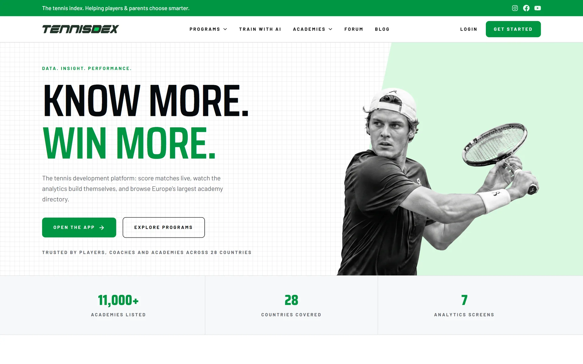 Screenshot of the product 1: TennisDex