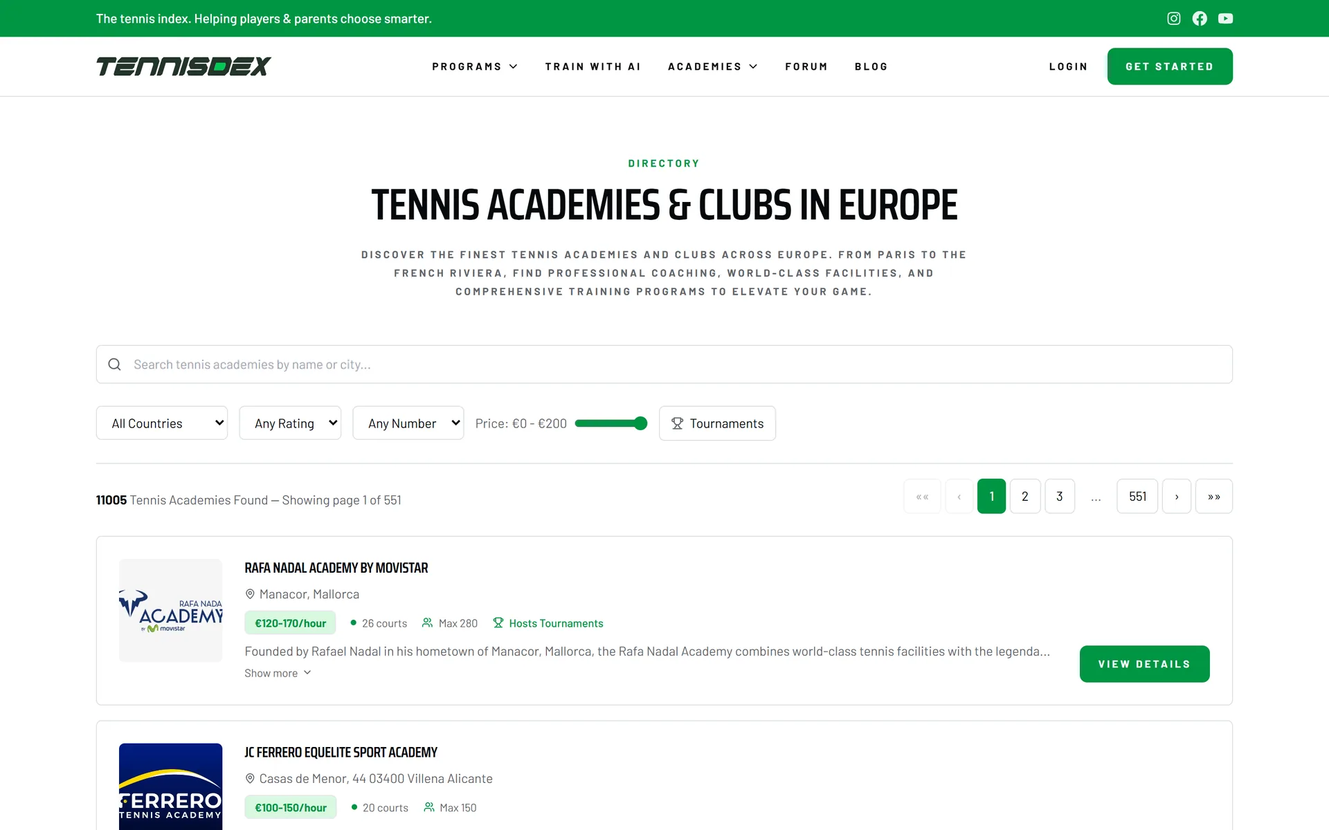 Screenshot of the product 2: TennisDex