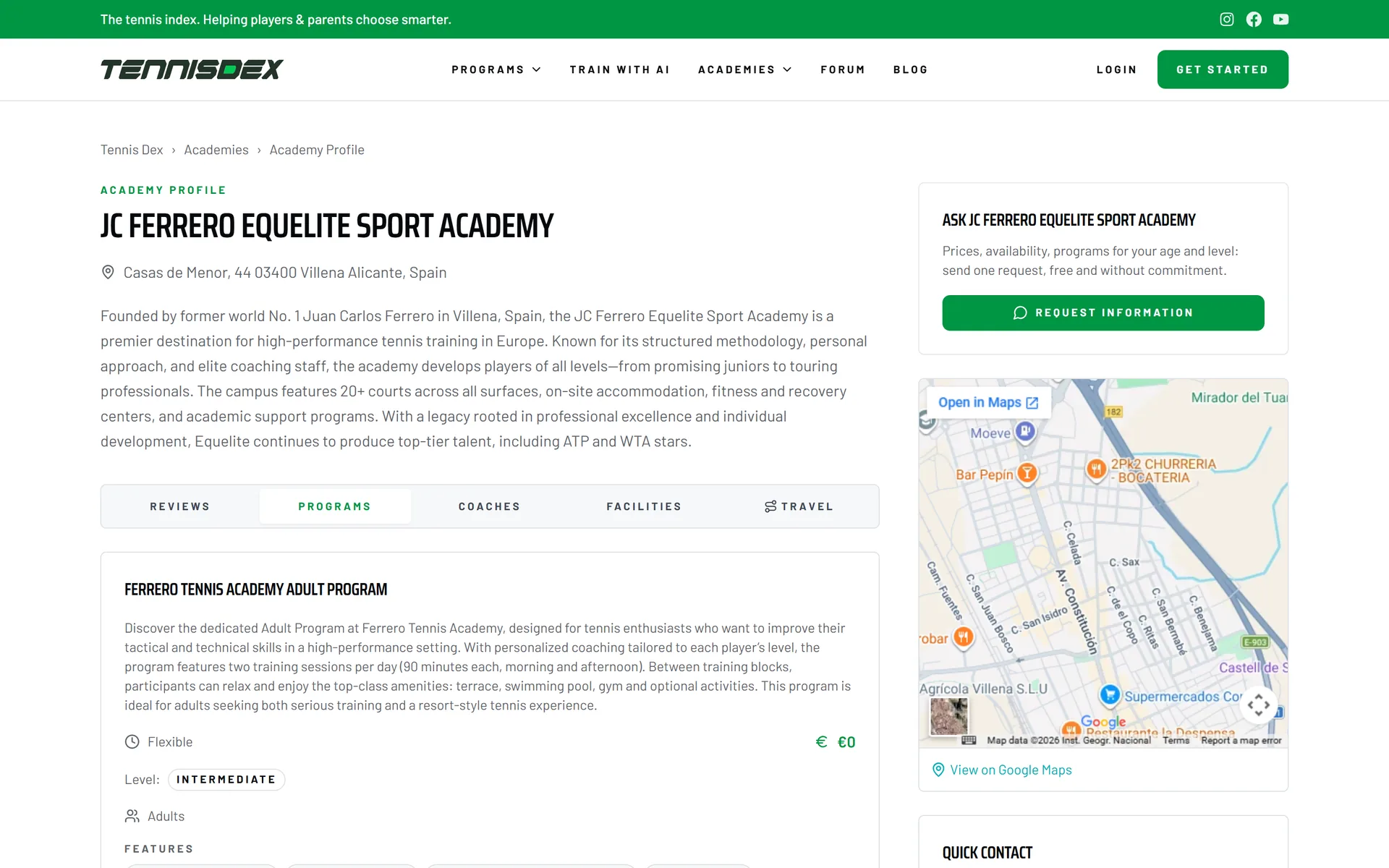 Screenshot of the product 3: TennisDex